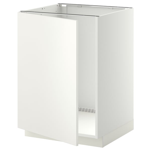 METOD base cabinet for sink, white/Veddinge white, 60x60 cm