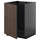 METOD - METOD Base cabinet for sink, black-grey/Sinarp brown, 60x60 cm