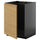 METOD - METOD Base cabinet for sink, black-grey/Voxtorp oak effect, 60x60 cm