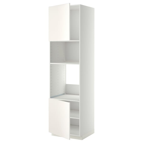 METOD high cabinet f built-in appliances, white/Veddinge white, 60x60x220 cm