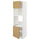 METOD - METOD Hi cb f oven/micro w 2 drs/shelves, white/Voxtorp oak effect, 60x60x200 cm