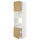 METOD - METOD Hi cb f oven/micro w 2 drs/shelves, white/Voxtorp oak effect, 60x60x220 cm