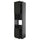 METOD - METOD Hi cb f oven/micro w 2 drs/shelves, black-grey/Lerhyttan black stained, 60x60x240 cm