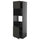 METOD - METOD Hi cb f oven/micro w 2 drs/shelves, black-grey/Nickebo matt anthracite, 60x60x200 cm