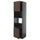 METOD - METOD Hi cb f oven/micro w 2 drs/shelves, black-grey/Sinarp brown, 60x60x220 cm