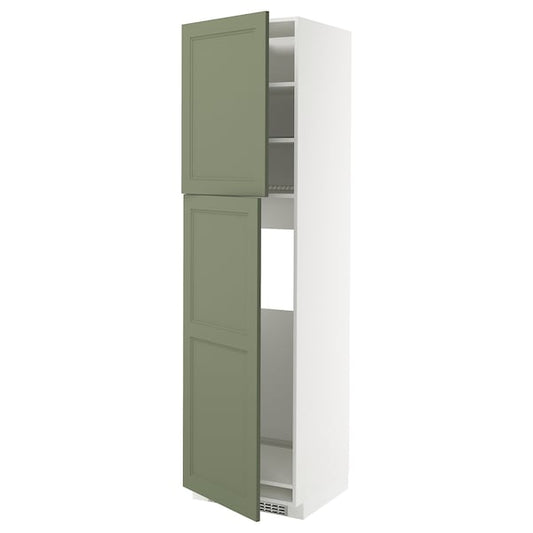 Ikea METOD - Mobile frigo/2 ante, bianco/Axstad grigio-verde,60x60x220 cm