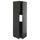 METOD - METOD High cabinet for fridge w 2 doors, black-grey/Nickebo matt anthracite, 60x60x200 cm