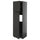METOD - METOD High cabinet for fridge w 2 doors, black-grey/Upplöv matt anthracite, 60x60x200 cm