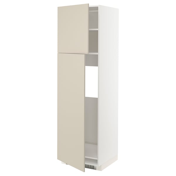 METOD high cabinet for fridge w 2 doors