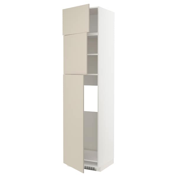 Ikea METOD - High cab for fridge with 3 doors ,