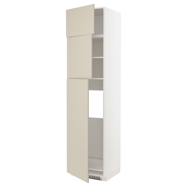 METOD - High cab for fridge with 3 doors ,