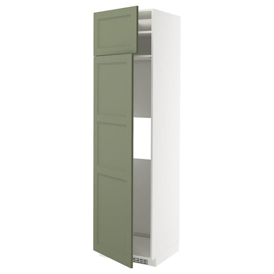 Ikea METOD - Mobile frigo o congelatore/2 ante, bianco/Axstad grigio-verde,60x60x220 cm