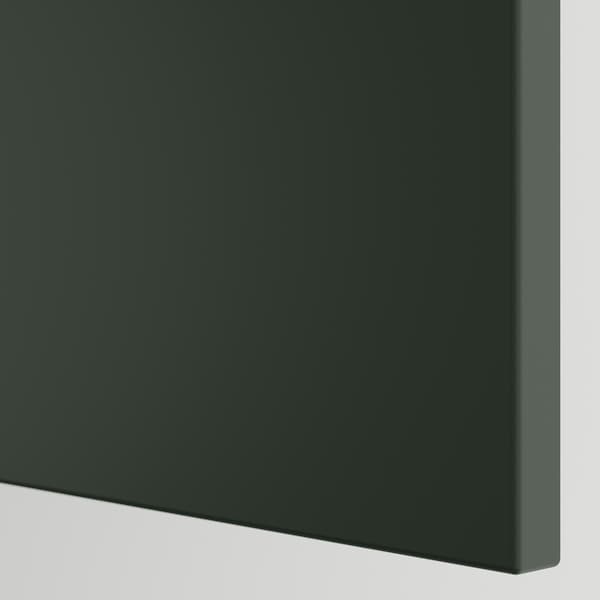 Ikea METOD - Hi cab f fridge or freezer w 2 drs, white/Havstorp deep green, 60x60x200 cm