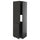 METOD - METOD Hi cab f fridge or freezer w 2 drs, black-grey/Nickebo matt anthracite, 60x60x200 cm