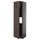 METOD - METOD Hi cab f fridge or freezer w 2 drs, black-grey/Sinarp brown, 60x60x220 cm