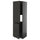 METOD - METOD Hi cab f fridge or freezer w 2 drs, black-grey/Upplöv matt anthracite, 60x60x200 cm