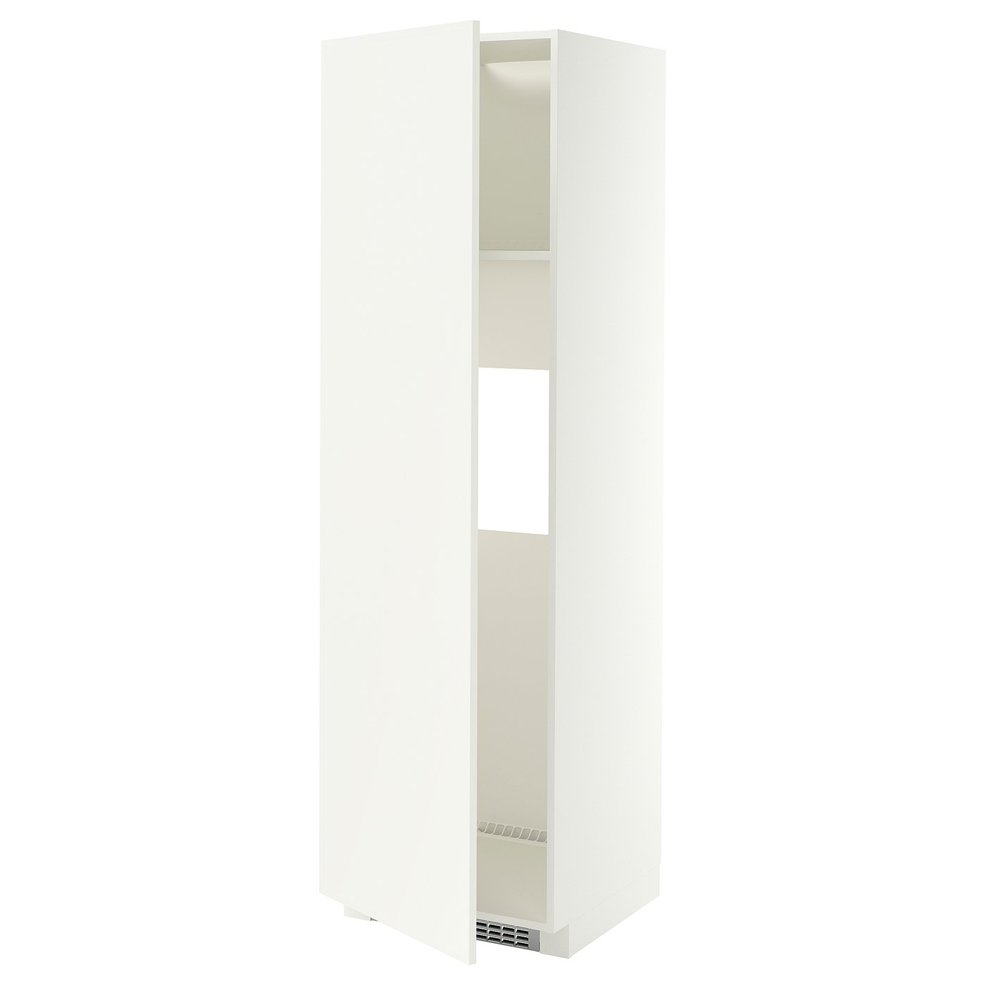 METOD high cab f fridge or freezer w door, white/Aspudden matt white, 60x60x200 cm