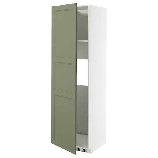 Ikea METOD - Refrigerator or freezer cabinet/anta, white/Axstad gray-green,60x60x200 cm