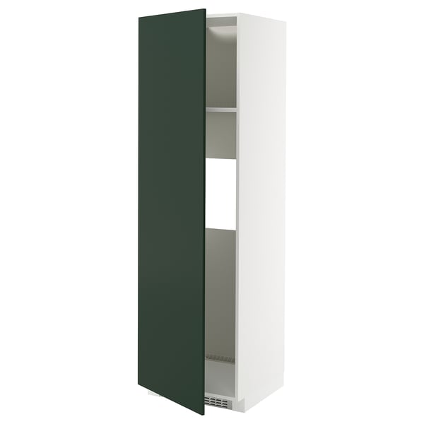 METOD - METOD High cab f fridge or freezer w door, white/Havstorp deep green, 60x60x200 cm