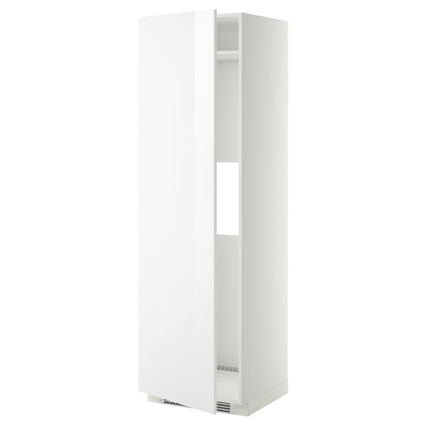 METOD - METOD High cab f fridge or freezer w door, white/Ringhult white, 60x60x200 cm