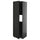 METOD - METOD High cab f fridge or freezer w door, black-grey/Lerhyttan black stained, 60x60x200 cm