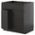 METOD - METOD Base cabinet f sink w 2 doors/front, black-grey/Upplöv matt anthracite, 80x60 cm