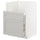 METOD bc f BREDSJÖN sink/2 fronts/2 drws, white/Lerhyttan light grey, 60x60 cm