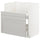 METOD bc f BREDSJÖN sink/2 fronts/2 drws, white/Lerhyttan light grey, 80x60 cm