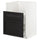 METOD bc f BREDSJÖN sink/2 fronts/2 drws, white/Lerhyttan black stained, 60x60 cm