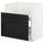 METOD bc f BREDSJÖN sink/2 fronts/2 drws, white/Lerhyttan black stained, 80x60 cm