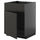 METOD - METOD Base cabinet f sink w door/front, black-grey/Nickebo matt anthracite, 60x60 cm