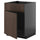 METOD - METOD Base cabinet f sink w door/front, black-grey/Sinarp brown, 60x60 cm
