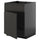 METOD - METOD Base cabinet f sink w door/front, black-grey/Upplöv matt anthracite, 60x60 cm