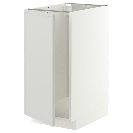 METOD base cab f sink/waste sorting, white/Aspudden light grey, 40x60 cm
