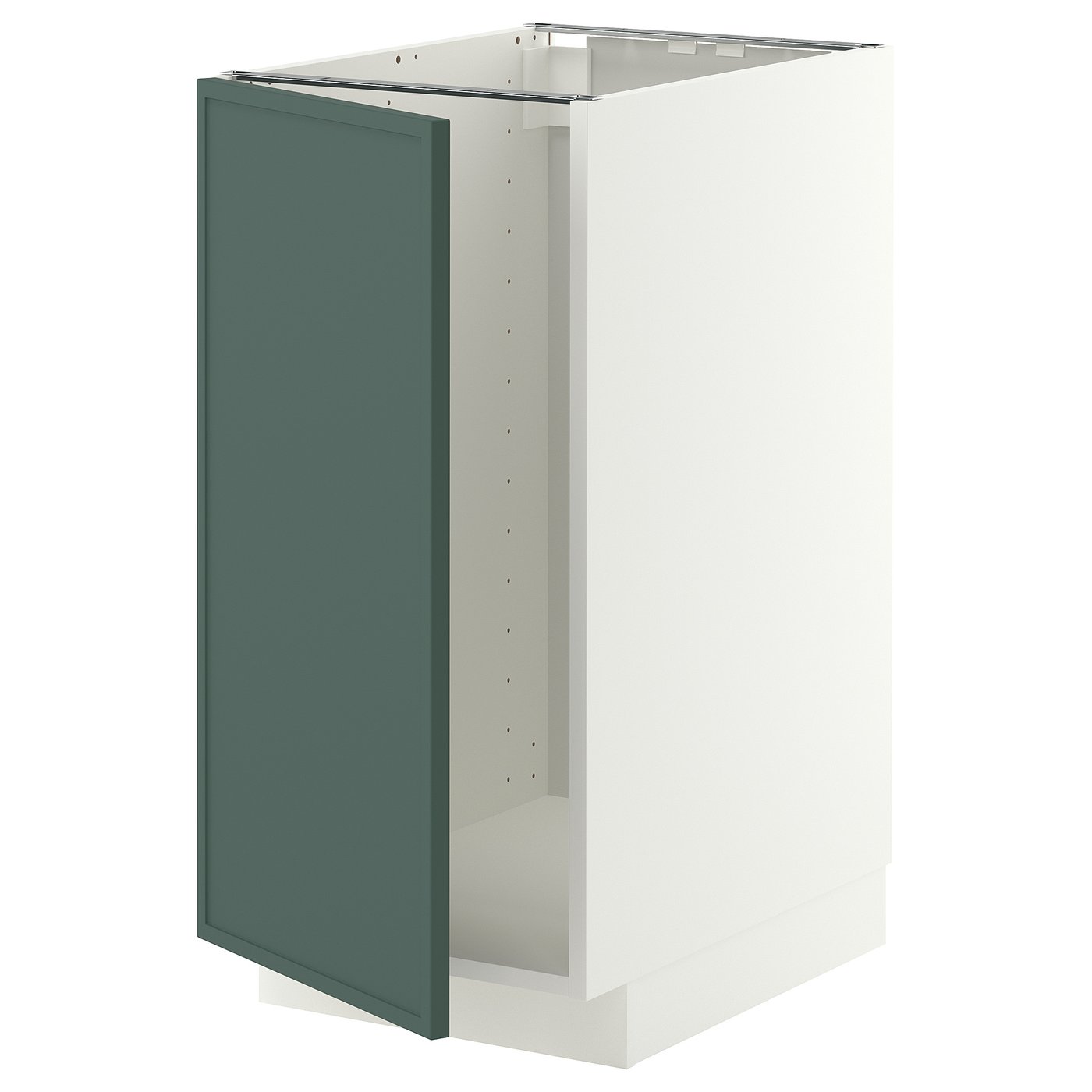 METOD base cab f sink/waste sorting, white/Aspudden dark grey-green, 40x60 cm