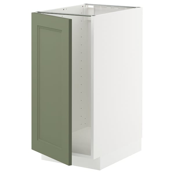 METOD - METOD Base cab f sink/waste sorting, white/Axstad grey-green, 40x60 cm