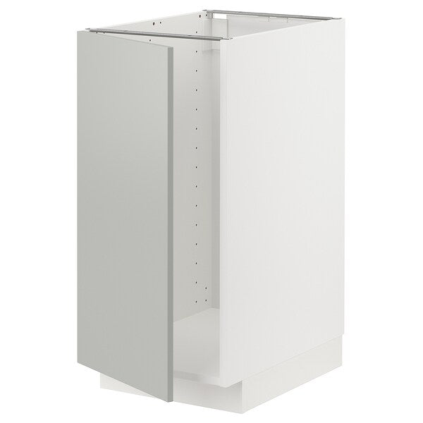 METOD - Base cab f sink/waste sorting, white/Havstorp light grey, 40x60 cm