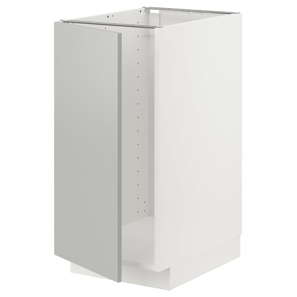 METOD base cab f sink/waste sorting, white/Havstorp light grey, 40x60 cm