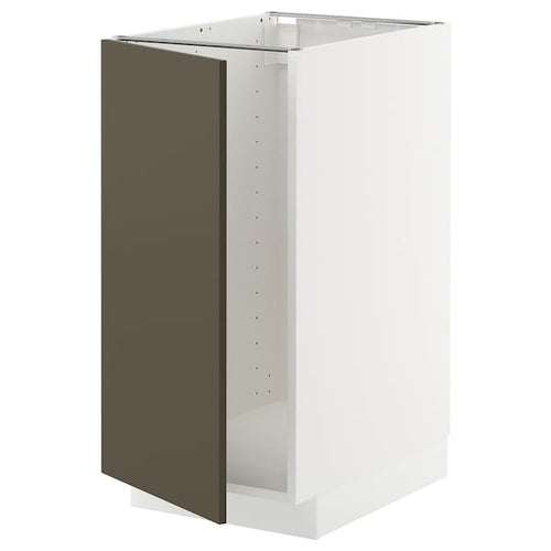 METOD base cab f sink/waste sorting, white/Havstorp brown-beige, 40x60 cm