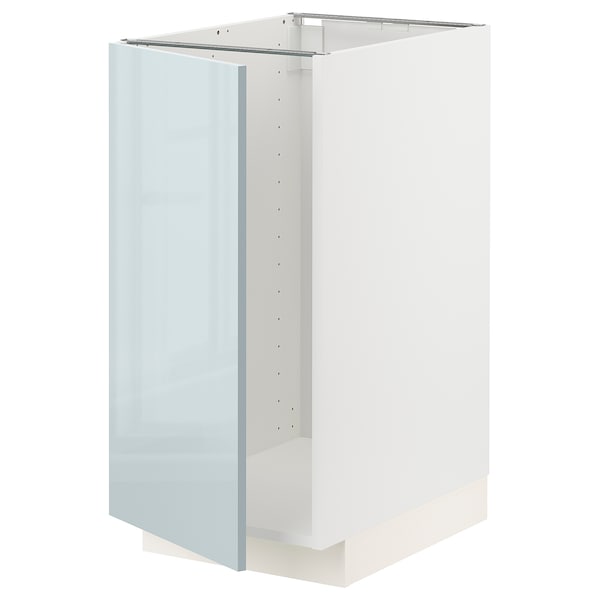 METOD - Base cab f sink/waste sorting, white/Kallarp light grey-blue, 40x60 cm