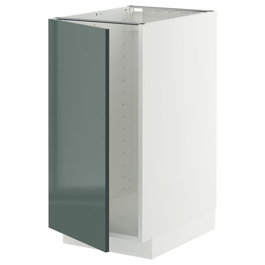 METOD - METOD Base cab f sink/waste sorting, white/Kallarp high-gloss dark grey-green, 40x60 cm