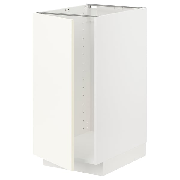 METOD base cab f sink/waste sorting, white/Vallstena white, 40x60 cm