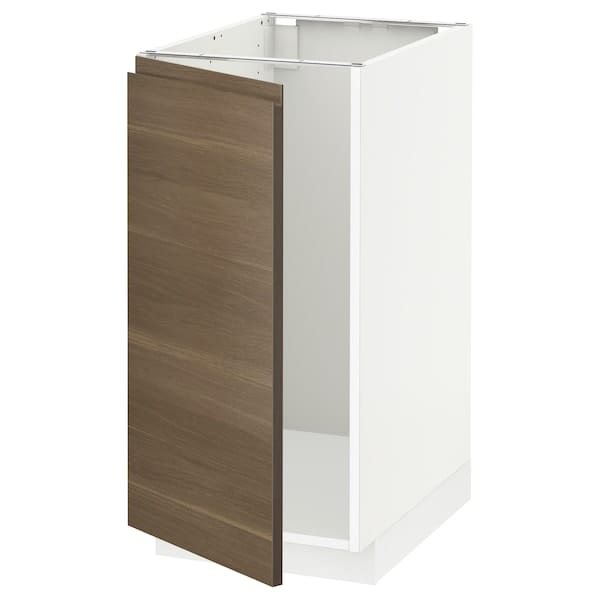 Ikea METOD - Sink cabinet/differentiated collection, white/Voxtorp walnut effect,40x60 cm