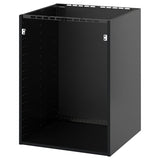 METOD base cb f built-in appliances/sink, black-grey, 60x60x80 cm