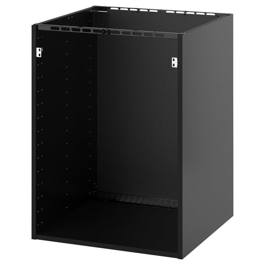 METOD - METOD Base cabinet for built-in oven/sink, black-grey, 60x60x80 cm