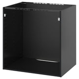 METOD base cb f built-in appliances/sink, black-grey, 80x60x80 cm