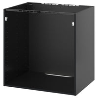 METOD base cb f built-in appliances/sink, black-grey, 80x60x80 cm