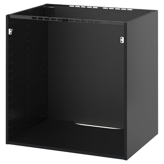 METOD - METOD Base cabinet for built-in oven/sink, black-grey, 80x60x80 cm