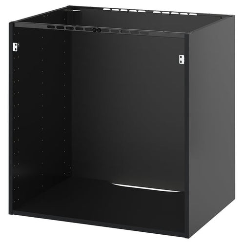 METOD Built-in oven/sink cabinet, black-grey, 80x60x80 cm