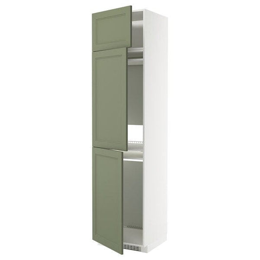 Ikea METOD - Cabinet for fridge/freezer+3 doors, white/Axstad gray-green,60x60x240 cm